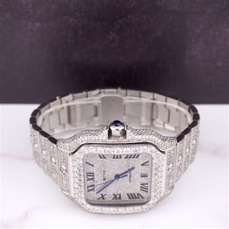 iced cartier replica|cartier santos 40mm.